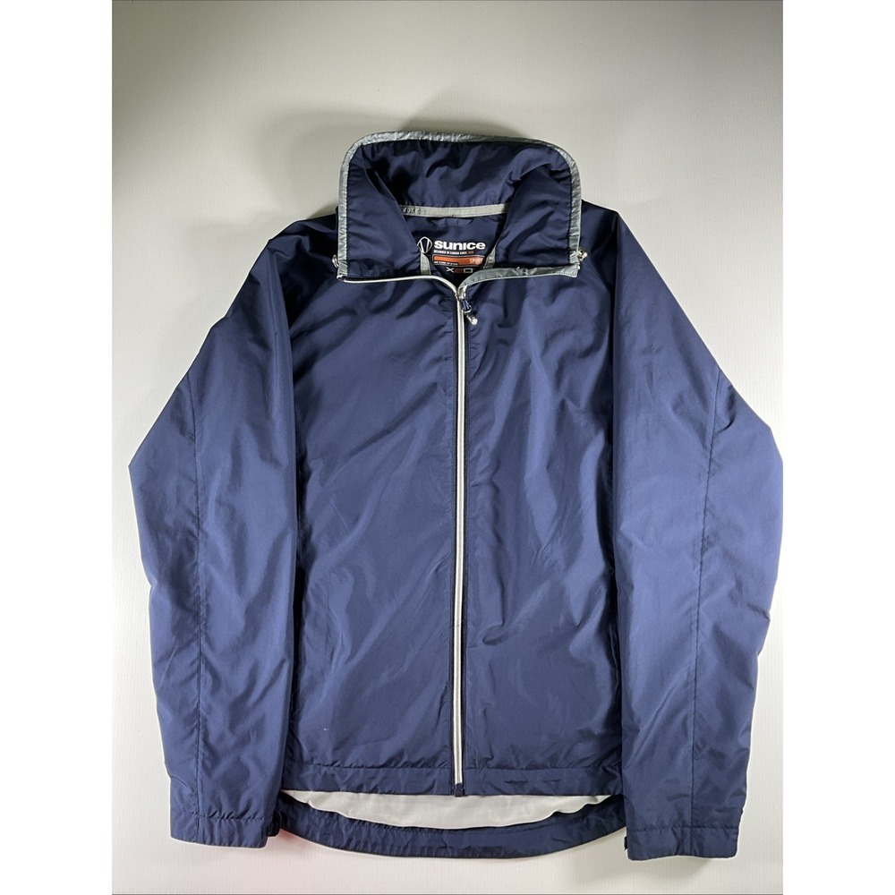 Sunice X20 Sport Men's Medium Navy Full Zip Golf Rain Jacket Windbreaker